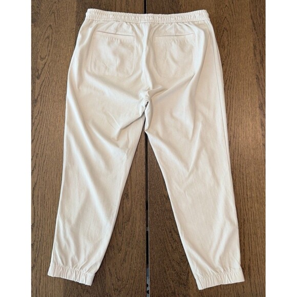 Athleta Farallon Jogger Pants Women’s Sz 14P Cream Zip Detail Drawstring Waist - Picture 2 of 15